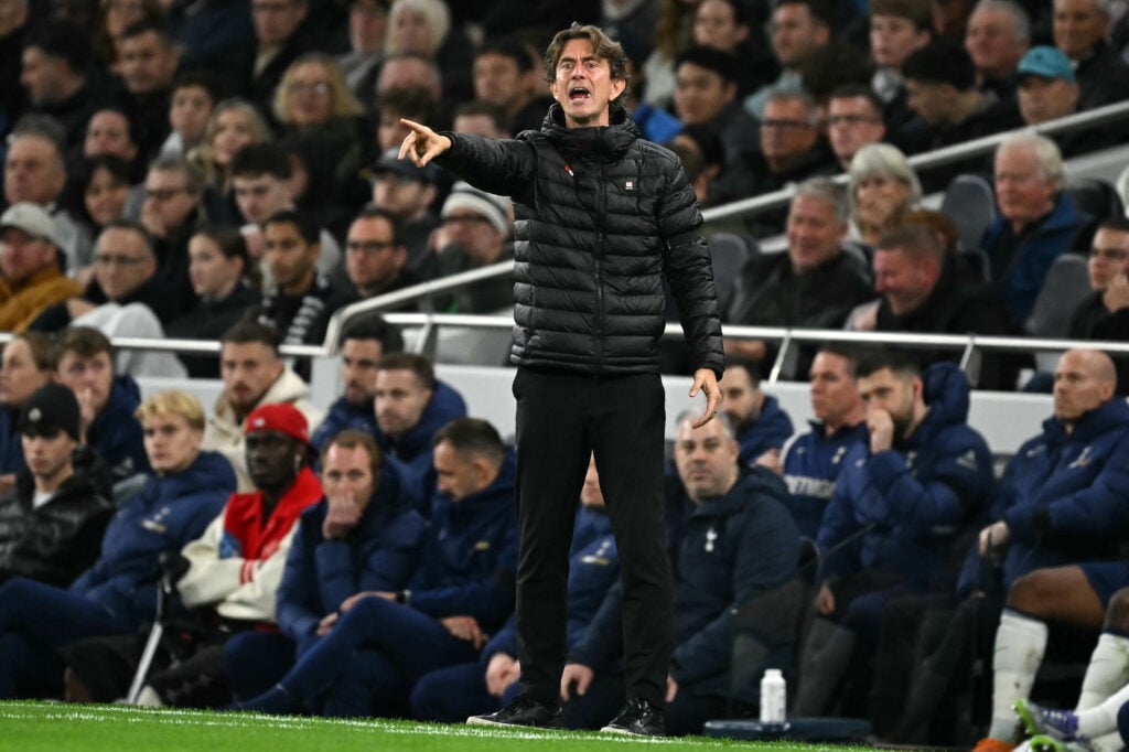 Thomas Frank during Tottenham vs Chelsea.