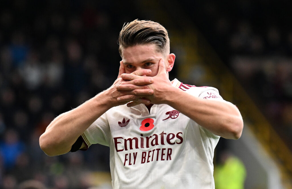 Viktor Gyokeres celebrates goal during Burnley v Arsenal in the Premier League