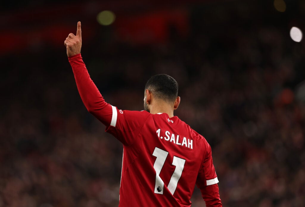 Mohamed Salah during Liverpool v Aston Villa - Premier League
