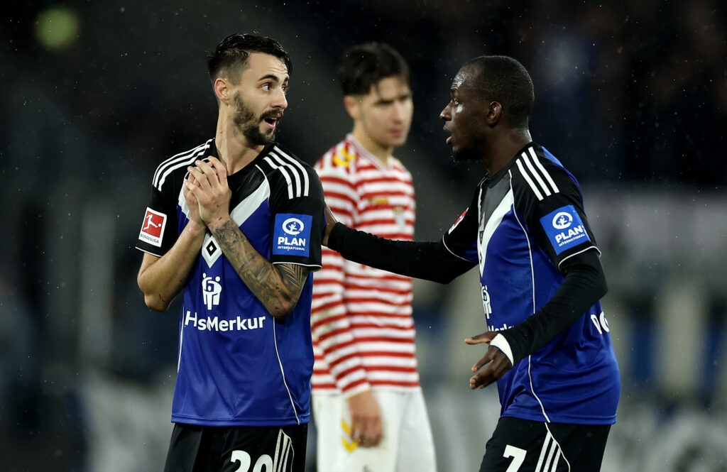 Fabio Vieira reacts during FC Koln vs Hamburg in the Bundesliga