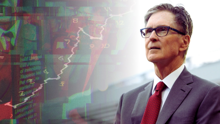 Abstract cover art featuring Liverpool and FSG owner John Henry